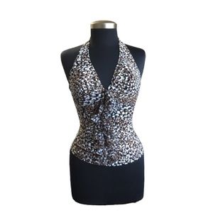 Profile by Gottex Animal Print Halter Top  Size 6